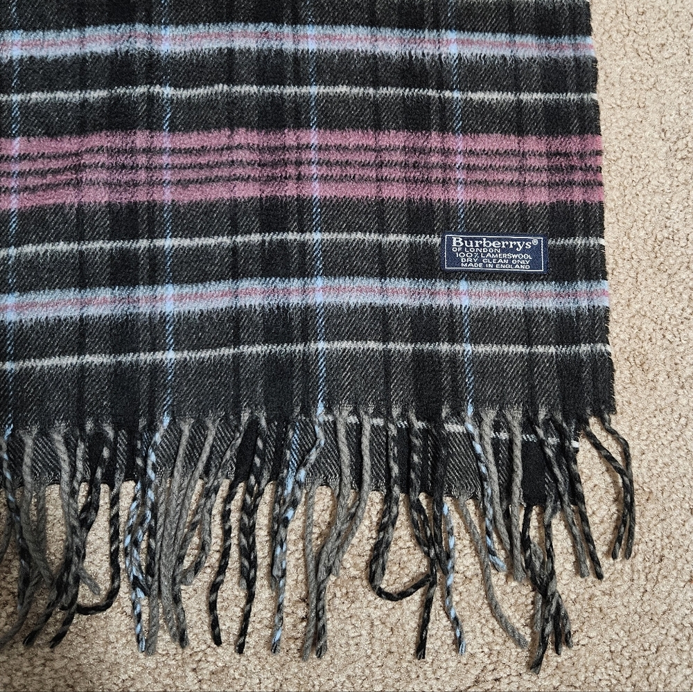 Vintage Burberrys Scarf Lamb Wool Scarf - Picture 2 of 4